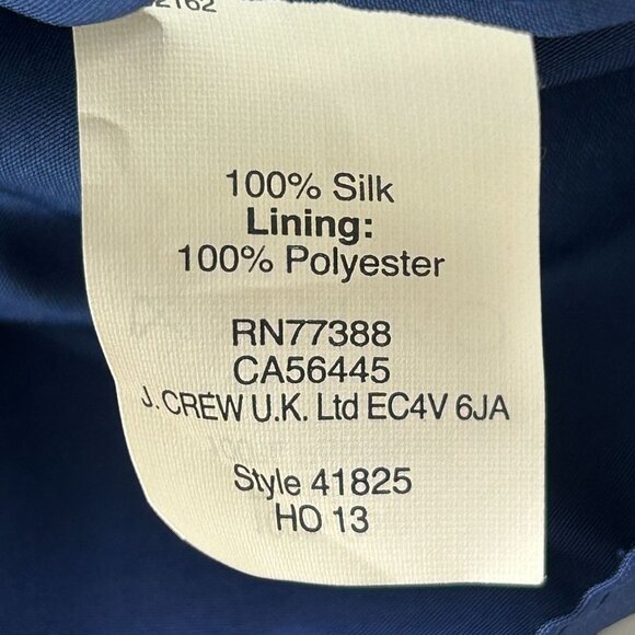 J Crew Kylie Dress Womens Size 2 Royal Blue Silk Chiffon Side Zip Prom Wedding - Picture 9 of 14